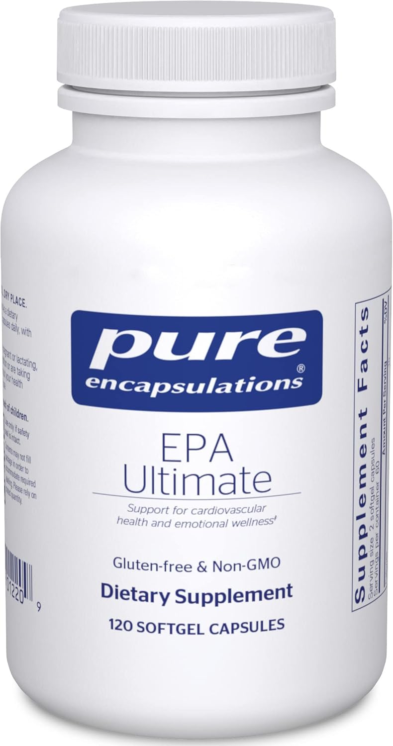 Pure Encapsulations EPA Ultimate  EcoFriendly Supercritical CO2 Extracted EPA Fish Oil Concentrate  120 Softgel Capsules - Image 1