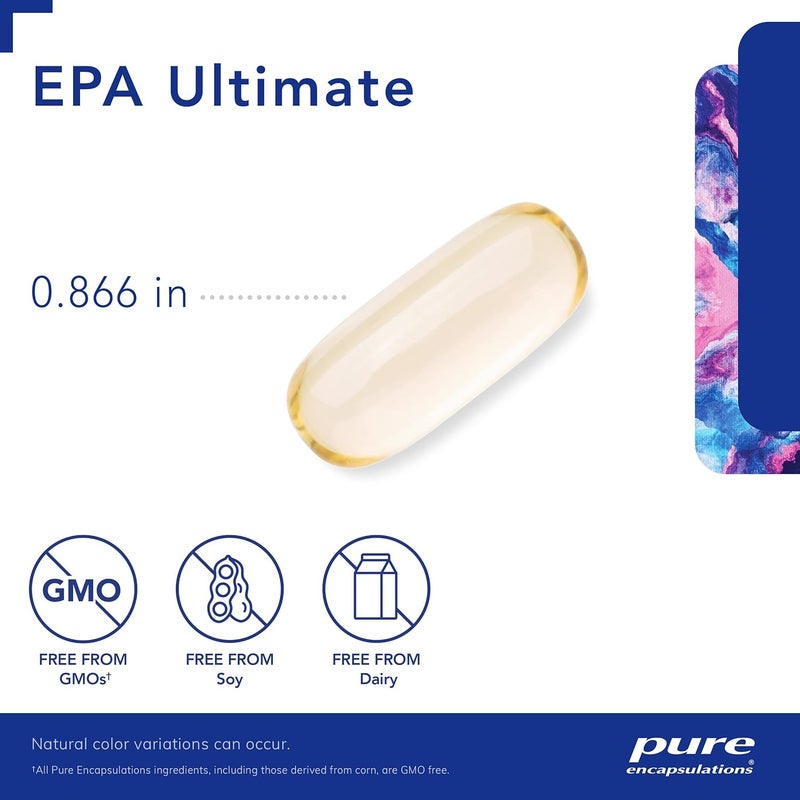 Pure Encapsulations EPA Ultimate  EcoFriendly Supercritical CO2 Extracted EPA Fish Oil Concentrate  120 Softgel Capsules - Image 3