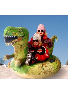 FindUWill Dinosaur Snow Tube, Finduwill 64.9 Inch Inflatable Snow Sled With Handles, Giant Trex Snow Tubes Sleds For Kids And Adults (Reinforced Doublelayers Bottom)  - Image 5