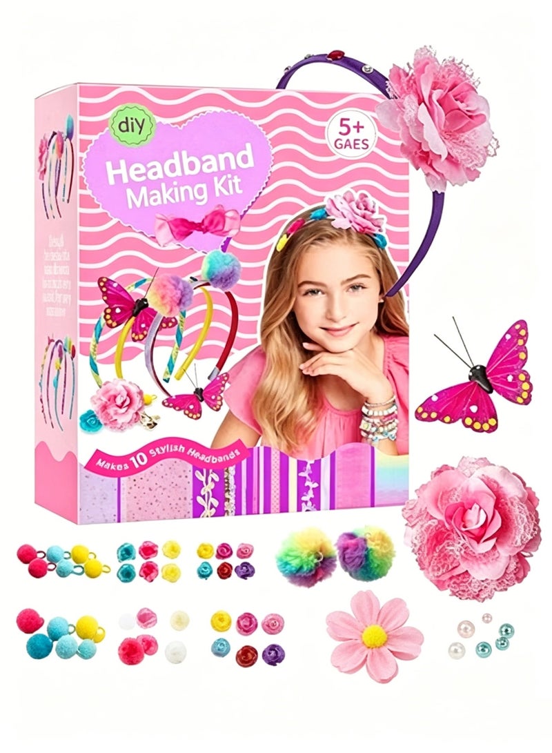 Wish Headband Making Kit, DIY Headband Making Kit for Girls,Arts and Crafts for Kids Ages 4+,Girls Hair Accessories for Kids, Fashion Crafts Set for Girls - Image 1