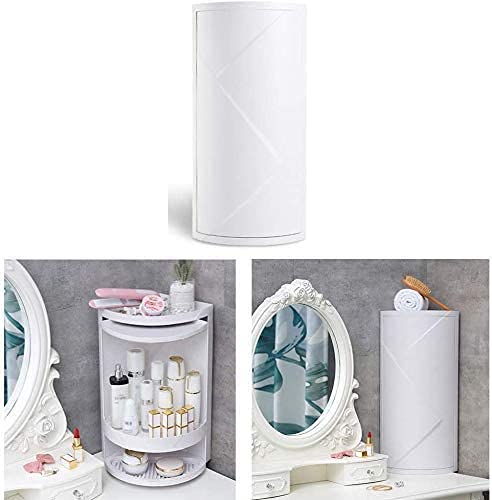 VBM Bathroom Rotating Triangle Storage Rack 360 Degree Rotating MultiFunction Organizer Plastic Triangle Shelf DustProof Waterproof Corner Rack for Cabinet Bathroom Kitchen - Image 4