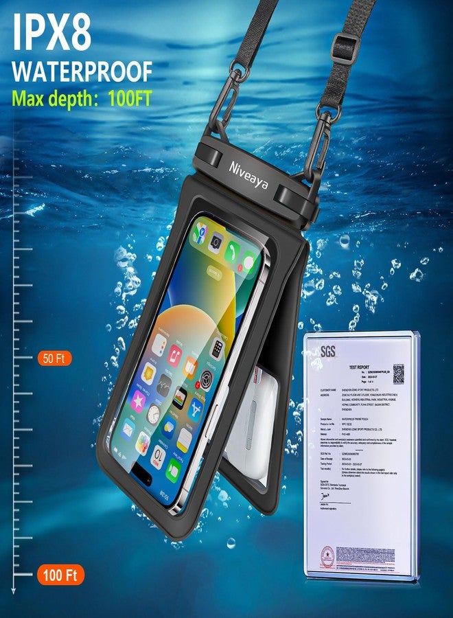 Niveaya Double Space Waterproof Phone Pouch - 2 Pack, Waterproof Phone Lanyard Case with iPhone 16/15/14/13/12 Pro Max up to 8.3", Phone Dry Bags for Vacation Beach Pool Kayak Cruise Travel Essentials - Image 5