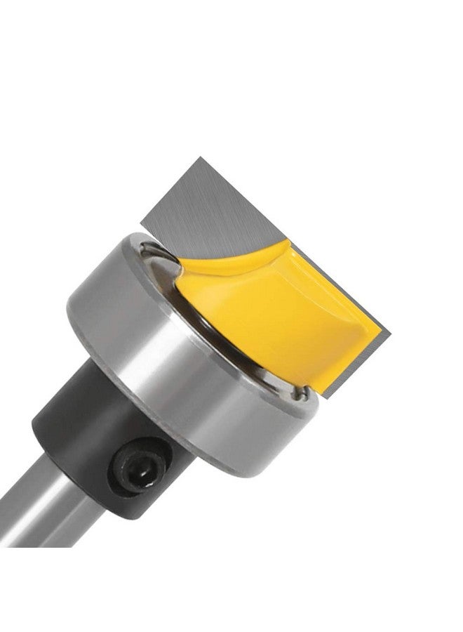 Yakamoz 1/4 Inch Shank Template Router Bit Bearing Flush Trim Hinge Mortising Plunge Router Cutter Woodworking Milling Tool