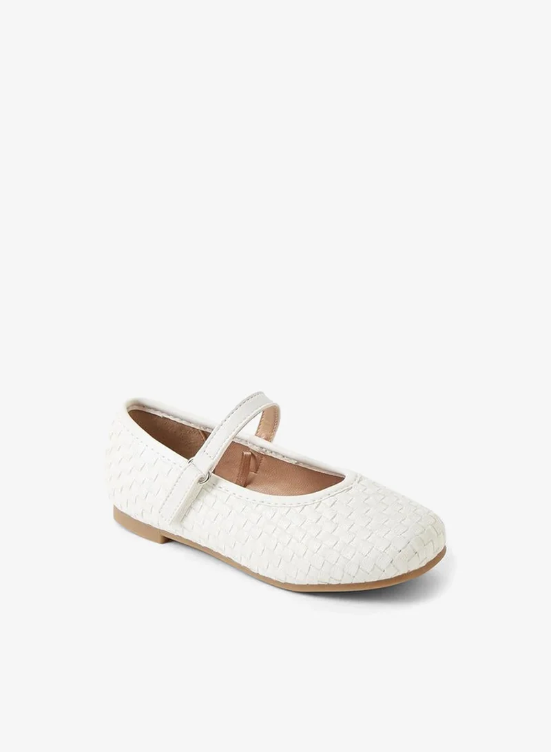جونيورز Girls Hook & Loop Ballerina Shoes