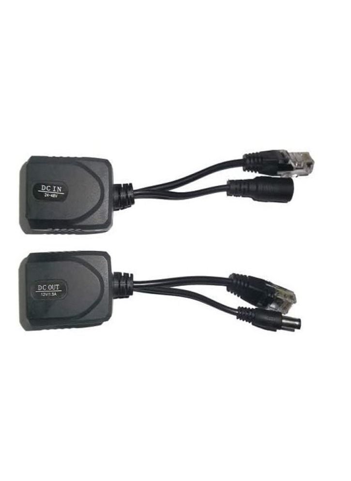 Generic - DC24-36V Input POE Power Transmitter + Power Transmission Up To 100 Meters DC Male Female IP Camera RJ45 Network Cable - Image 1