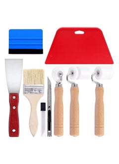 9Pcs Wallpaper Smoothing Tool Kit Including 3Pcs Flat Seam Roller, 2Pcs Smoothing Squeegee, 1Pc Paint Brush, 1Pc Putty Knife and 1Pc Craft Knife with 9MM Blades for Adhesive Paper Application - pzsku/ZD05B64359F0C90843317Z/45/_/1740220481/416b850d-cffc-409f-a66c-6bae69502a64