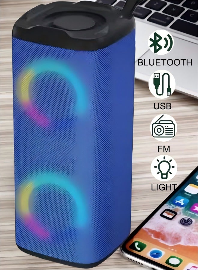 مكبرات صوت بلوتوث المحمولة مكبرات صوت لاسلكية مع 4 Ω 5W+5W صوت ستيريو الصوت في الهواء الطلق مع Bluetooth 5.0 Deep Bass RGB Lights 3-4h وقت اللعب للمنزل المحمول والفيديو - Image 1