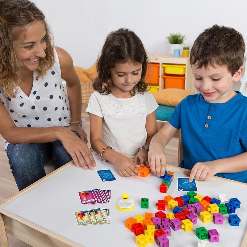Miniland Creative Board Games for Kids +6 Years, Fun Family Games with Cards & Polycube Challenges, Encouraging Creativity, Speed and Family Fun, Kids Toys, Up to 4 Players | Clickies - Image 4