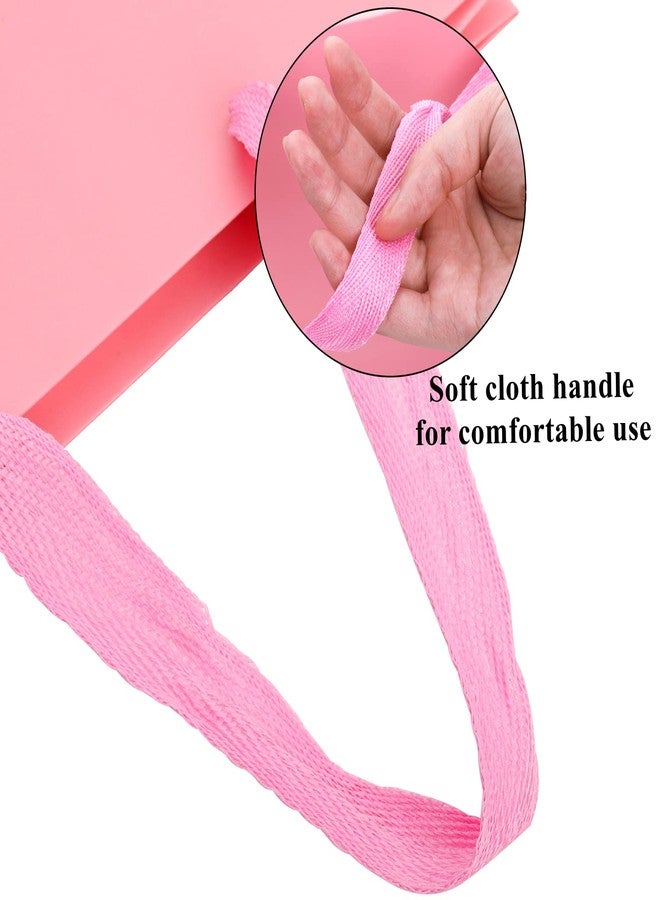 Lyellfe 30 Pack Pink Gift Bags, Heavy Duty Kraft Paper Bag with Handle Bulk, Recycled Water-proof Shopping Bags, Assoorted Merchandise Retail Bags for Birthday, Wedding, Party, S, M, L - Image 3