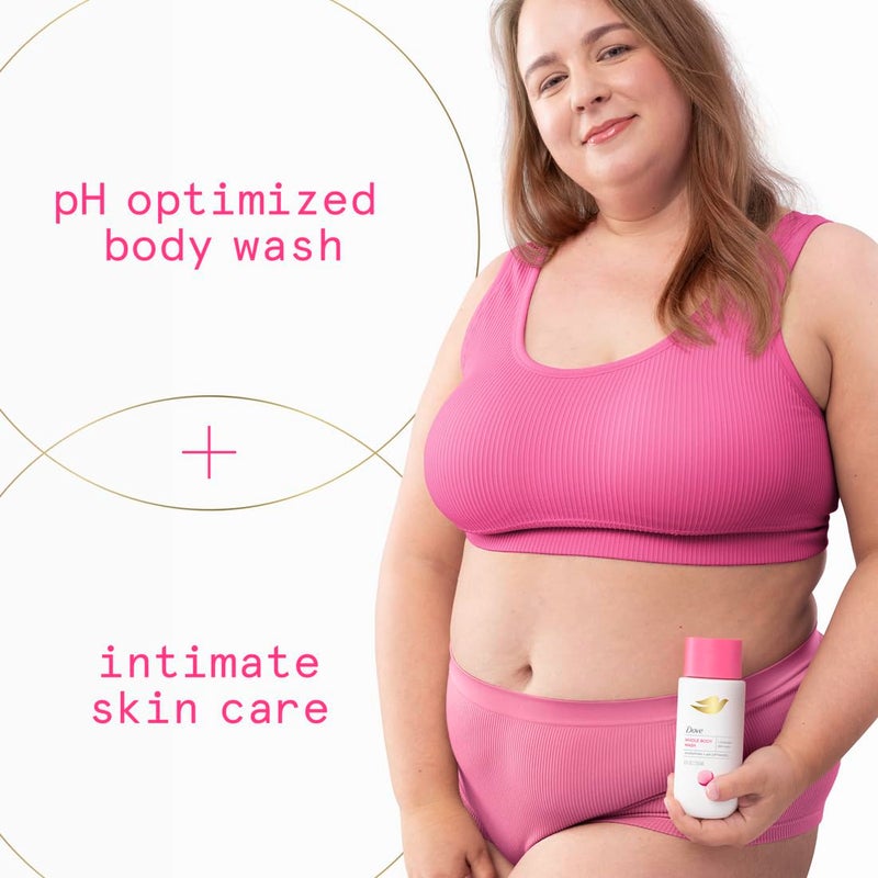 Dove Whole Body & Intimate Wash for Women - Gynecologist Tested Unscented Feminine Wash For Sensitive Skin, 8 oz - Image 3