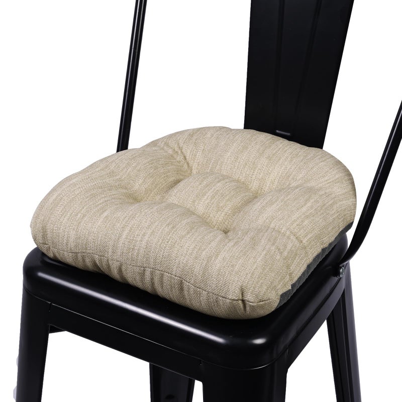 baibu 1414 Metal Dining Chair Pads with Ties Super Soft Kitchen Chair Cushions Bar Stool Cushions with NonSlip Bottom  One Cushion only Beige 141425in