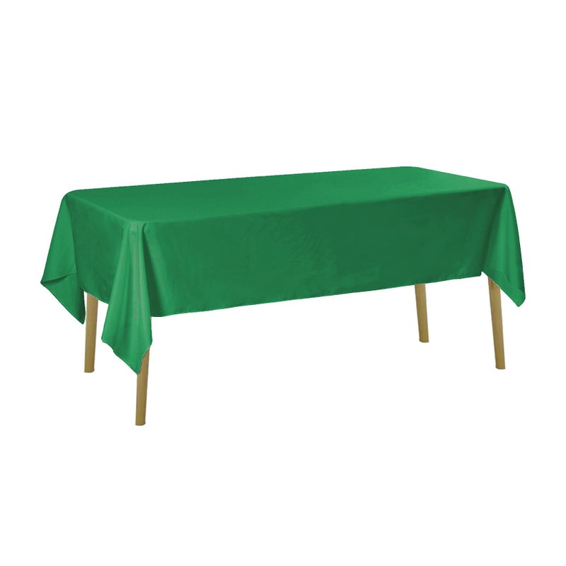 Cupuamon Rectangle Tablecloth 60X102 Inch Washable Polyester Fabric Table Cloth For Wedding Party Dining Banquet Decoration(60X102  Emerald) - Image 2
