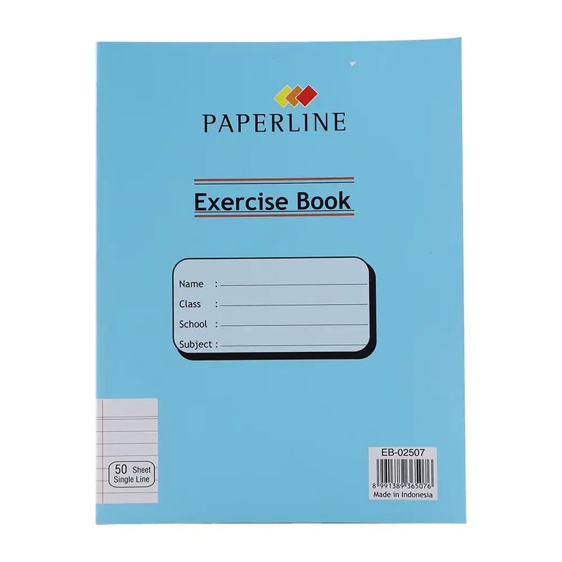 paperline دفتر تمارين بيبرلاين، دفتر خط واحد مع 50 ورقة - Image 1