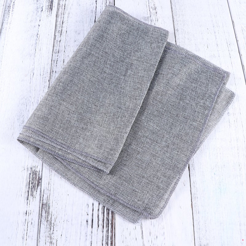 Table Runner Burlap Natural Jute Imitated Linen Rustic Decor Wedding Table Decoration Accessories Party Tablecloth (Gray) - Image 3