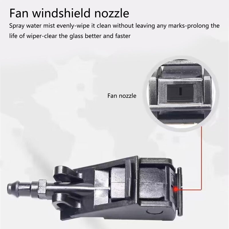 Windshield Washer Nozzle Precise Spray Angle Fits B5 6RD955985 6E0955985A 6E0955985B - Image 4