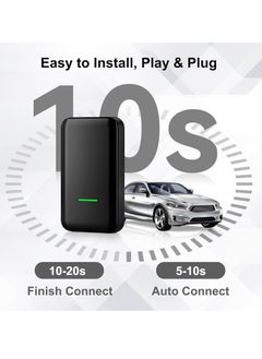 KASTWAVE Wireless CarPlay Adapter, Bluetooth Plug & Play Car Play Dongle, USB/Type-C Wired to Wireless CarPlay Adaptor 2023, CarPlay Magic Cars Box Compatible with Cars from 2016+ and Phone iOS 10+  - Image 2