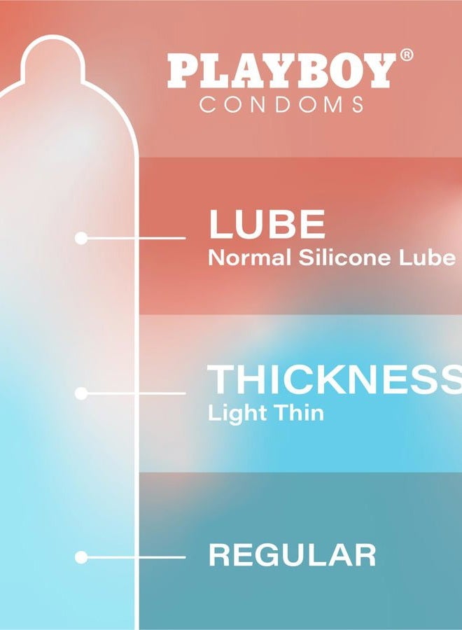 PLAYBOY Condoms Ultra Light XL, Extra Large Natural Feel Premium Lubricated Condoms - 12 Count - Image 3