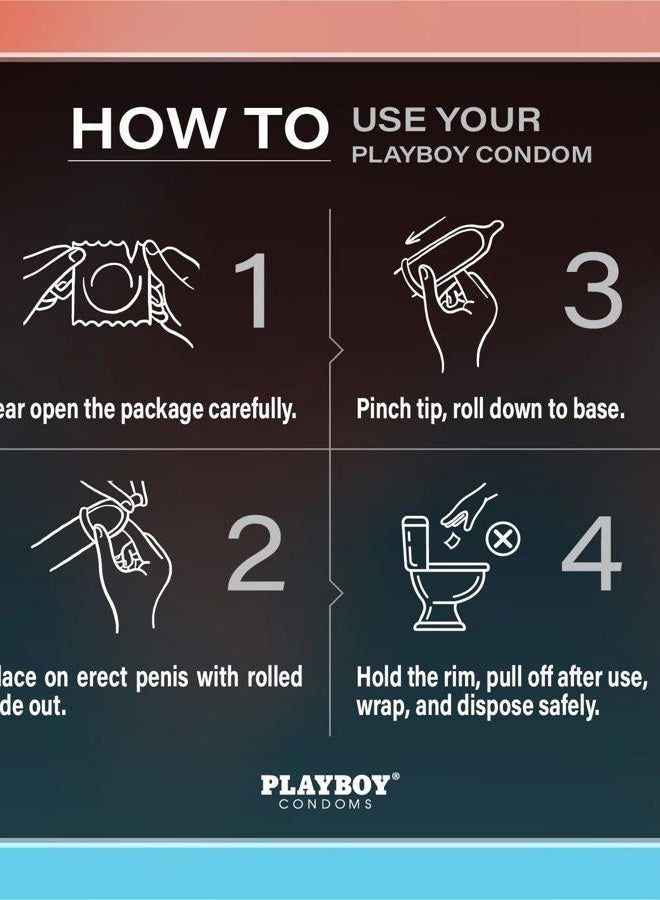 PLAYBOY Condoms Ultra Light XL, Extra Large Natural Feel Premium Lubricated Condoms - 12 Count - Image 5