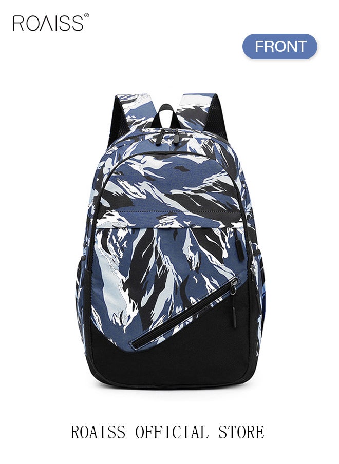 roaiss - 3-Piece New Trendy Backpack High School Student Schoolbag Casual Camouflage Travel Backpack Large Capacity Computer Bag - Image 1