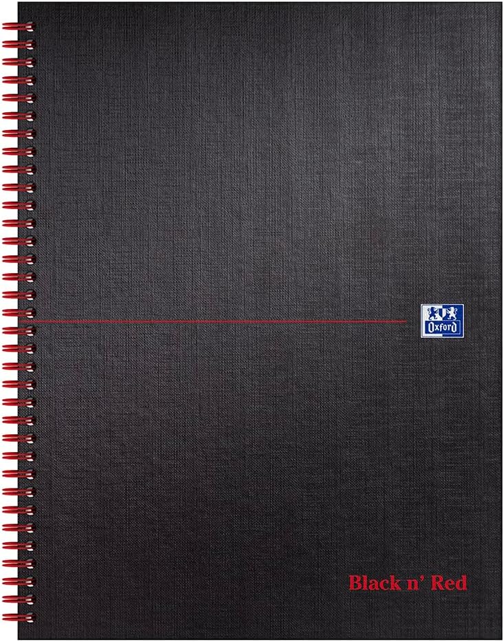 بلاك آند ريد دفتر ملاحظات Black n' Red A4+ غلاف صلب مع سلك مزدوج غير لامع - مسطر ذكي - Image 1