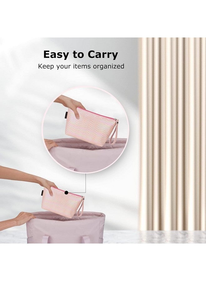 NFI essentials PU Makeup Pouches Stylish Pouch for Makeup Accessories Cosmetic Pouches for Women Toiletry Bag for Girls Make up Pouch for Women Storage Cosmetic Pouches Multifunctional Cosmetic Bag - Image 2