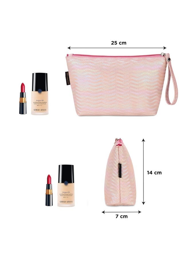 NFI essentials PU Makeup Pouches Stylish Pouch for Makeup Accessories Cosmetic Pouches for Women Toiletry Bag for Girls Make up Pouch for Women Storage Cosmetic Pouches Multifunctional Cosmetic Bag - Image 4