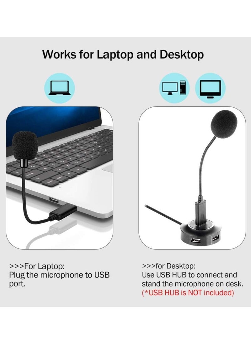 Generic - USB Microphone ，laptop and Desktop Computer, With Gooseneck & Universal USB Sound Card, Compatible with Pc and Mac, Plug & Play, Ideal Condenser Mic for Remote Work, Online Class - Image 1