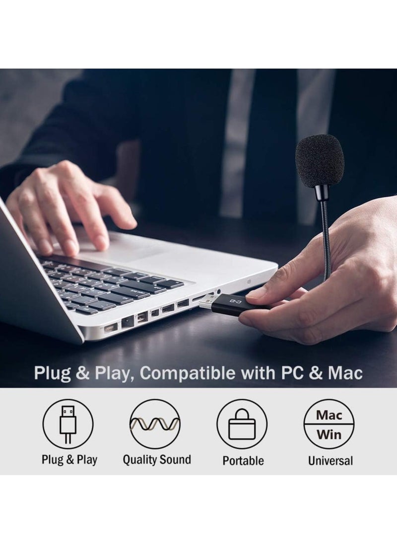Generic - USB Microphone ，laptop and Desktop Computer, With Gooseneck & Universal USB Sound Card, Compatible with Pc and Mac, Plug & Play, Ideal Condenser Mic for Remote Work, Online Class - Image 1