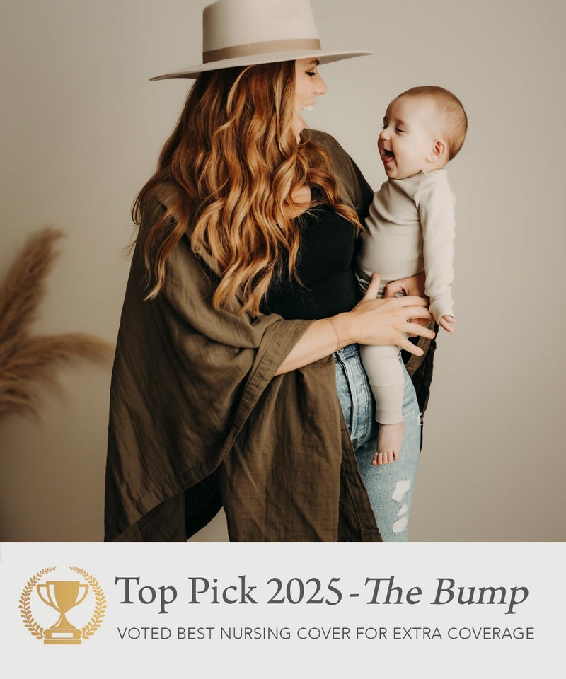 Kishu Baby Indi by Kishu Baby Fairtrade Certified Organic Muslin Nursing Cover Up for Breastfeeding, Breathable Shawl, Scarf, Privacy Nursing Cover for Breastfeeding Moms (Indi Blue) - Image 5