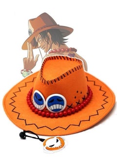 Mida Ace Luffy Hat Anime Luffy Design Single Hat Japanese Cartoon Pattern Sun Protection Party Hat for Boys Girls  - Image 1