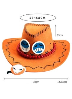 Mida Ace Luffy Hat Anime Luffy Design Single Hat Japanese Cartoon Pattern Sun Protection Party Hat for Boys Girls  - Image 3