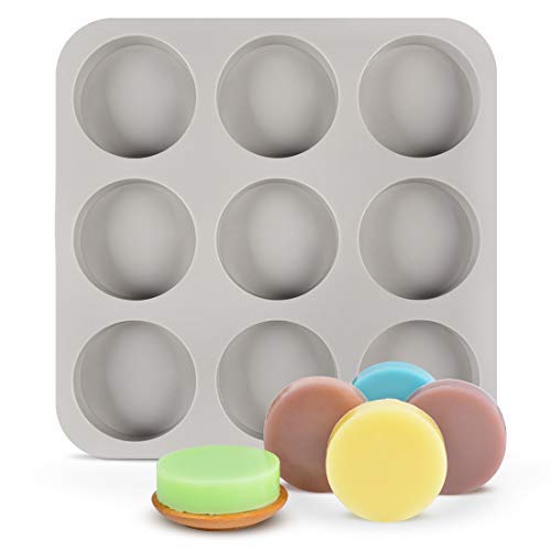Purenso Select - Silicone 9 Cavities Cylinder Round Mould/Mold for Making Soap (PUR1015-03) - Image 1