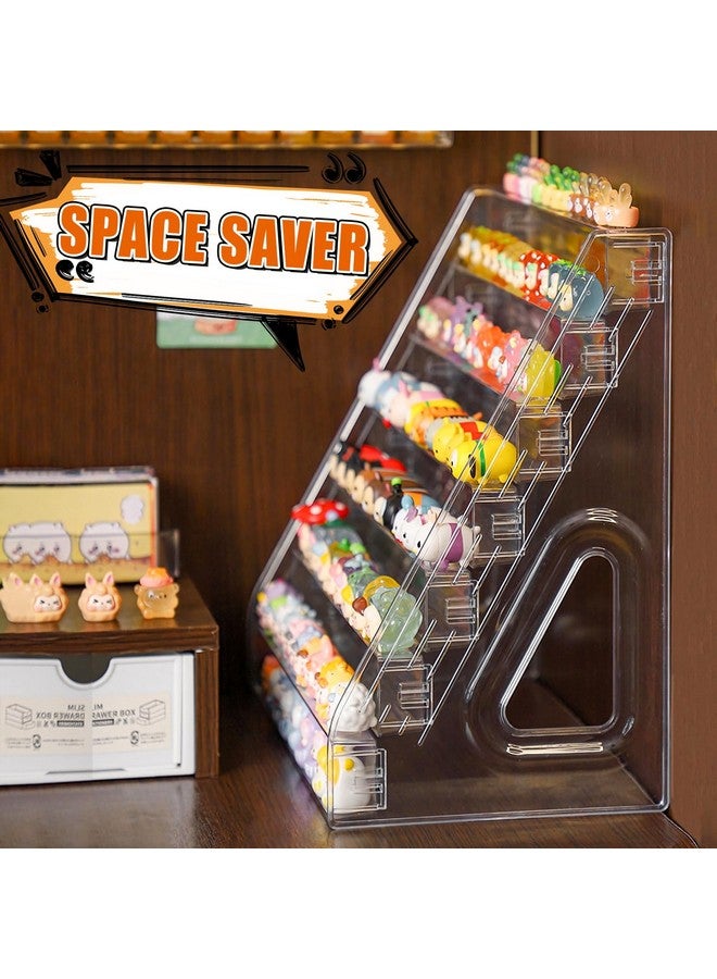 tutata Clear Display Shelf for Funko Bitty Pop! Mini Collectible Toys Display Shelf Compactable with Doorables-7 Layers - Image 3