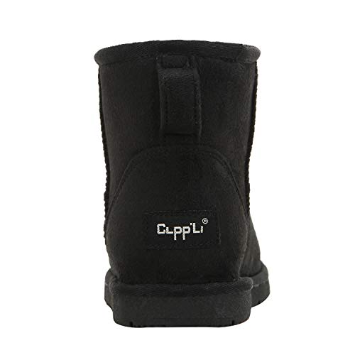 CLPP'LI Womens Classic Mini Winter Snow Boots - Black - 8 - Image 5