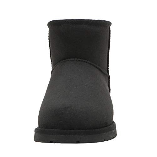 CLPP'LI Womens Classic Mini Winter Snow Boots - Black - 8 - Image 3