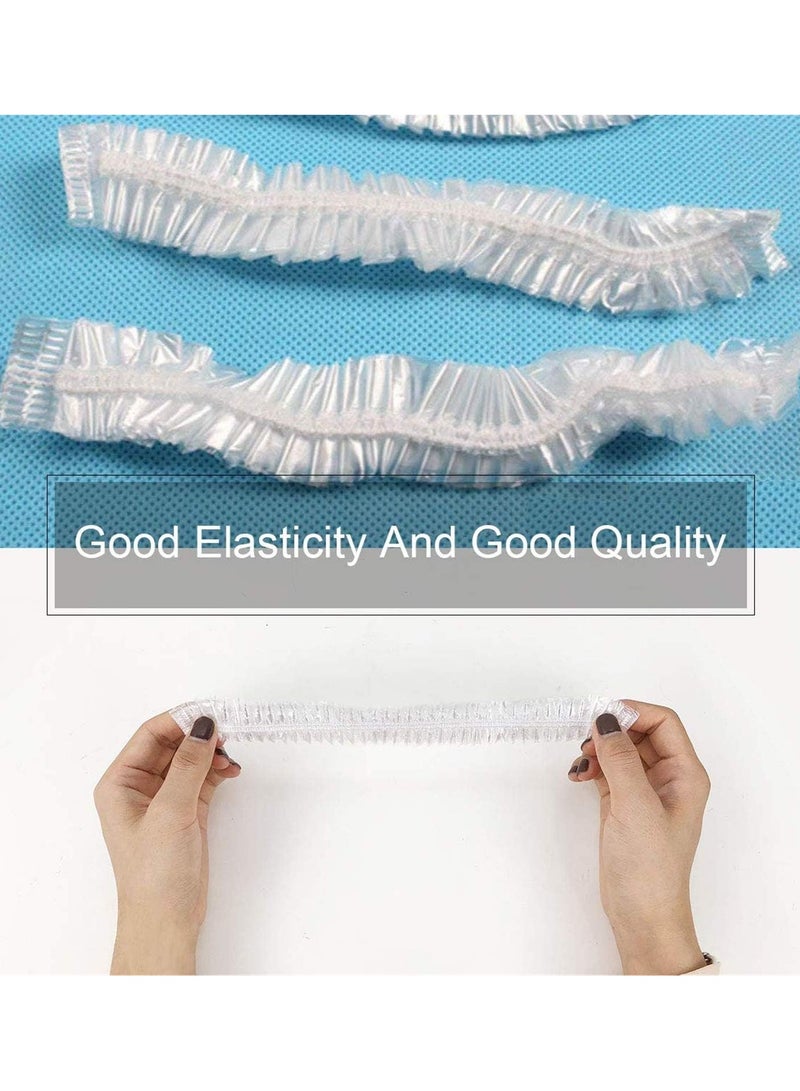 Women's Waterproof Disposable Shower Cap (100 Pieces, Clear) - Image 2