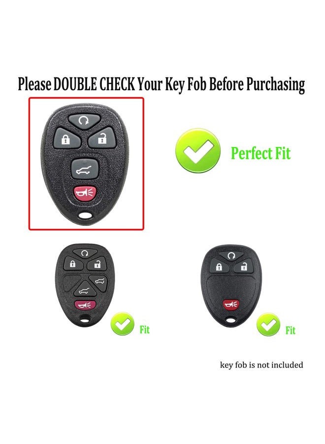 AYGUCEKE TPU Protective Key Fob Cover Case Compatible with GMC Acadia Yukon Cadillac Escalade SRX Chevy Suburban Tahoe Traverse Buick Enclave Pontiac Torrent Key Fob (Blue 1) - Image 2