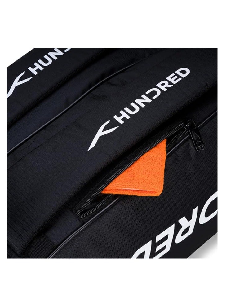 هندرد حقيبة أدوات كرة الريشة من كوزموجير | كبير | سحاب مزدوج | حقيبة بجيب أمامي بسحاب | بوليستر | أشرطة خلفية مبطنة | مقبض سهل الحمل | رياضة المضرب - Image 5