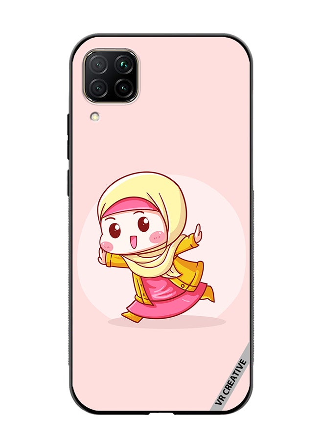 VR CREATIVE Protective Case Cover For Huawei Nova 7i/P40 Lite Cute Lady In Hijab Design Multicolour - Image 1