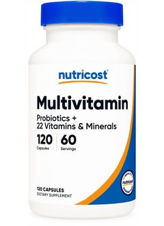 Multivitamin with Probiotics 120 Capsules -  with Vitamins & Minerals