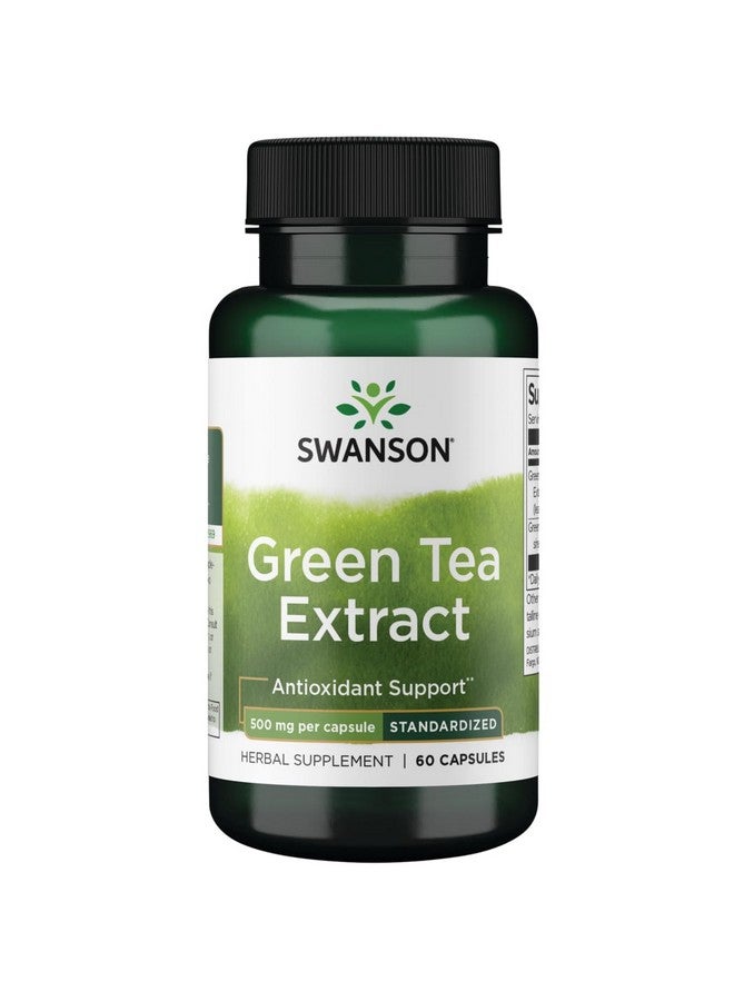 Swanson Green Tea Extract 500 Milligrams 60 Capsules - Image 1