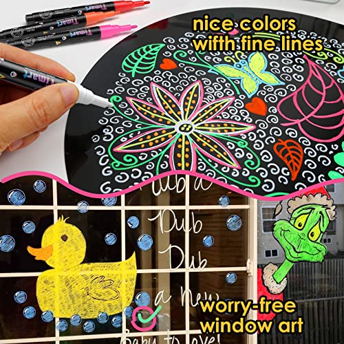 Timart Extra Fine Tip Chalk Markers (8 Pack 1mm Point), Liquid Chalk Pens - Dry Erase Marker Pens for Blackboard, Chalkboards, Windows, Glass, Bistro, Cars, Signs, Chalkboard Labels Included - Image 5