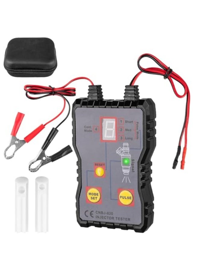 Luckam Fuel Injector Tester and Cleaner Tool Kit, 4 Pulse Modes with 2 Size Adapters for Efficient Injector Maintenance, DIY Cleaning Kit with 40" Power Cord for Automotive, Diesel, Motorcycle - Image 1