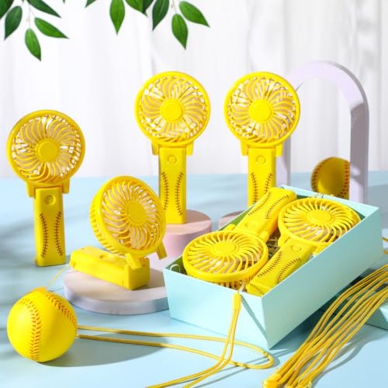 12 Pack Party Favors Bulk Mini Handheld Fan with Lanyard for Team Gift Portable Cooling Fan for Game Day Outdoor Sport Foldable Design for Desktop Use Batteries Not Included - Image 4