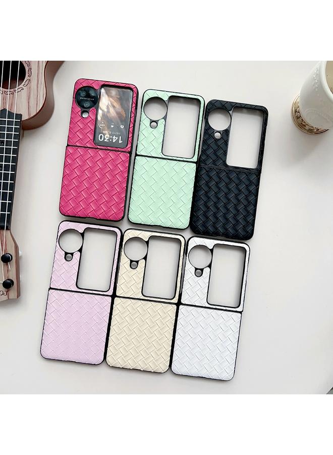 S-TOP Case For OPPO Find N3 Flip Woven Texture Folding PU Phone Case - Image 5