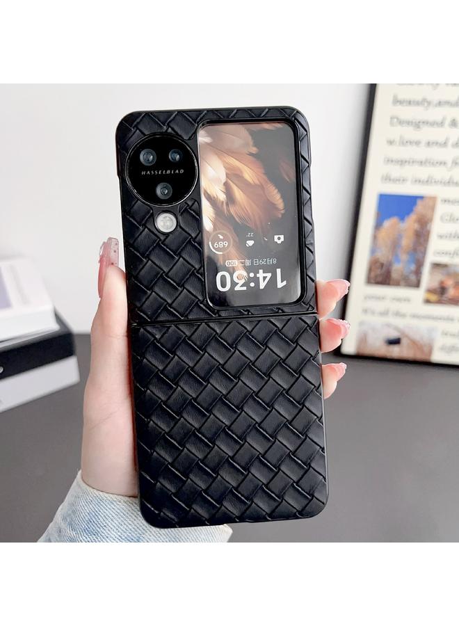S-TOP Case For OPPO Find N3 Flip Woven Texture Folding PU Phone Case - Image 2