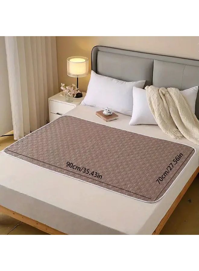 Washable Leak Proof Mattress Protector 70x90 Cm Coffee Color For Seniors Pets - Image 5