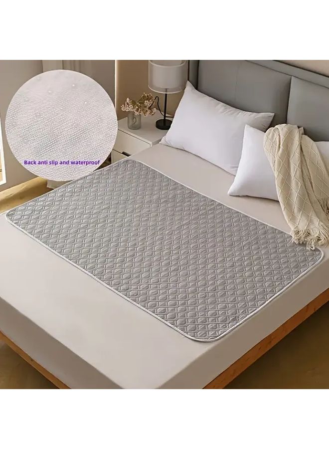 Washable Leak Proof Mattress Protector 70x90 Cm Coffee Color For Seniors Pets - Image 2