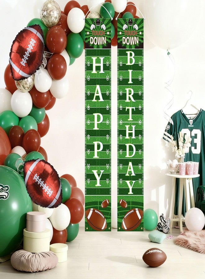 باتيير مجموعة باتيير لتزيين حفلات أعياد الميلاد لكرة القدم، 63 قطعة، لافتة مدخل على شكل كرة قدم مع قوس بالونات، لوازم رياضية لحفلات يوم المباراة، خلفية تصوير، زينة معلقة. - Image 5