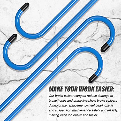 Bac-kitchen 8 Pcs Brake Caliper Hangers Brake Caliper Hooks with Rubber Tips Automotive Tool for Braking, Bearing, Axle and Suspension Work - Image 4